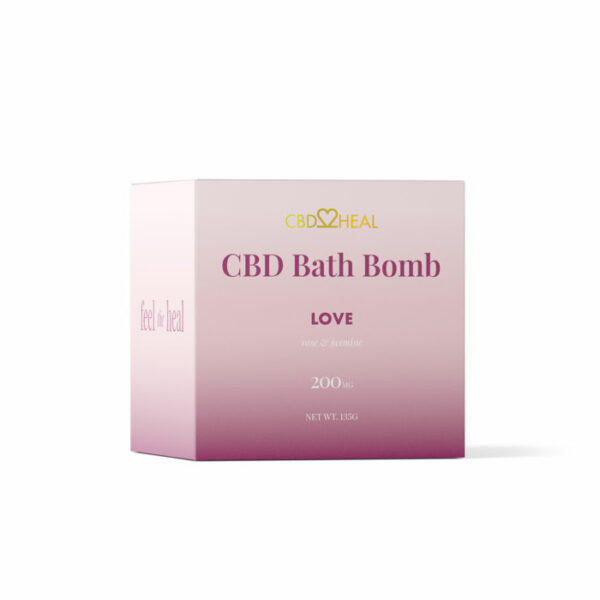 CBD Love Bath Bomb 200mg (Rose & Jasmine)