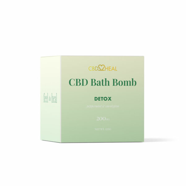 CBD Detox Bath Bomb 200mg (Peppermint & Eucalyptus)