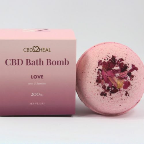 CBD Love Bath Bomb 200mg (Rose & Jasmine)